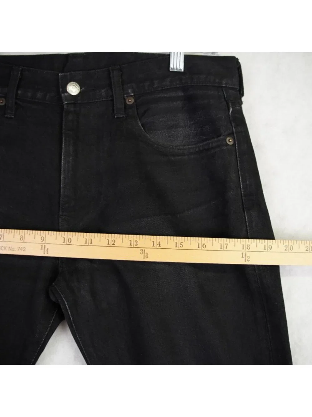 J. Crew Mens Style 484 Straight Leg Jeans W31 L30 Black Japanese Kaihara Denim
